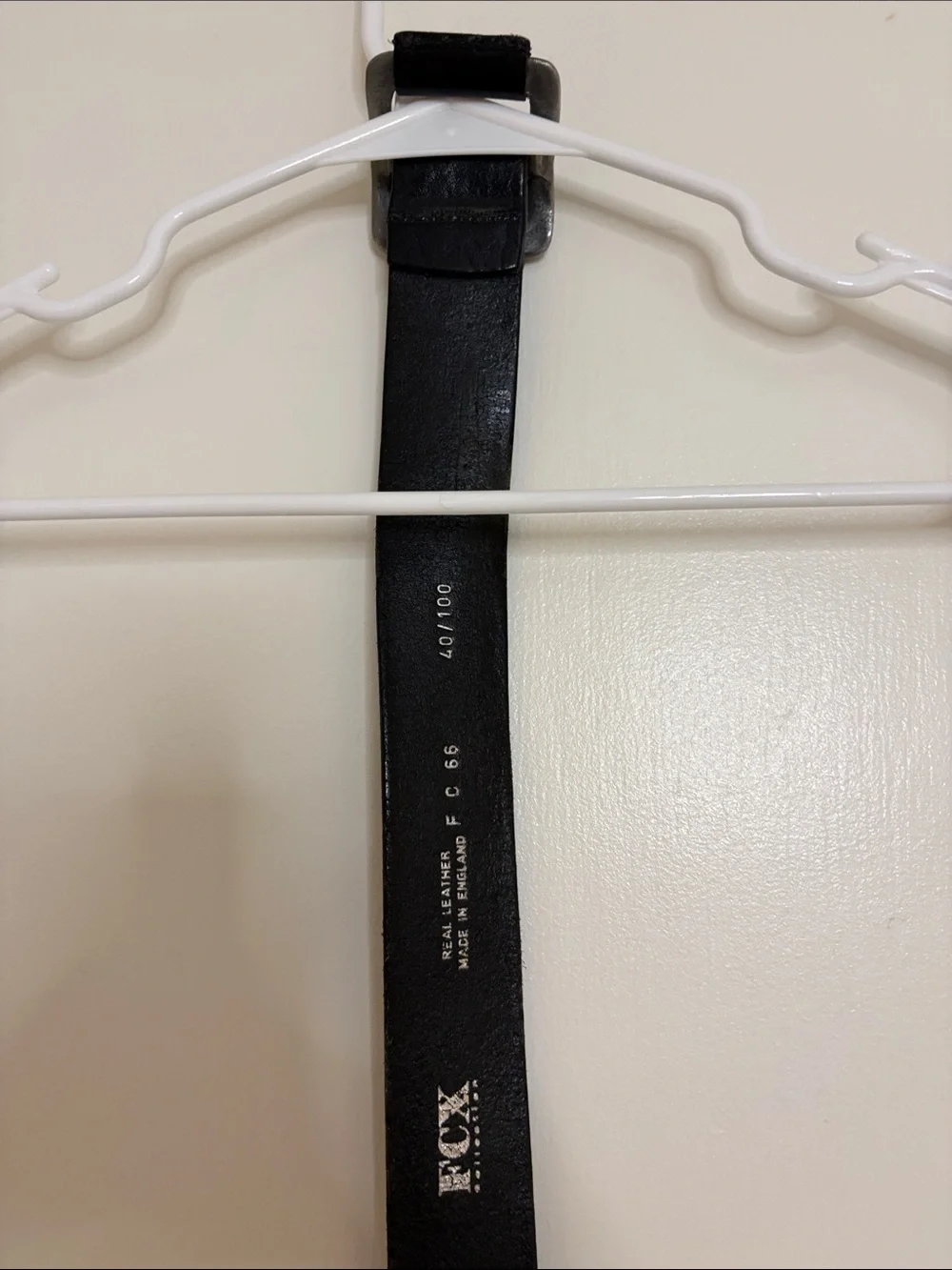 Men’s Black Leather Belt with Silver Buckle